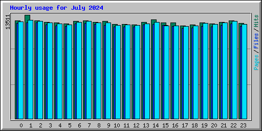 Hourly usage for July 2024